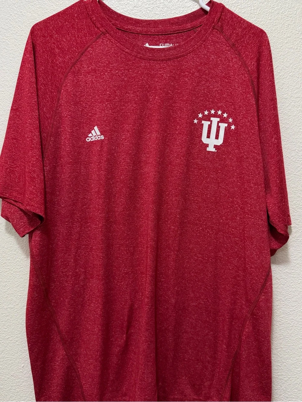 Indiana University Hoosiers red short sleeve t-shirt by Adidas, men's Large